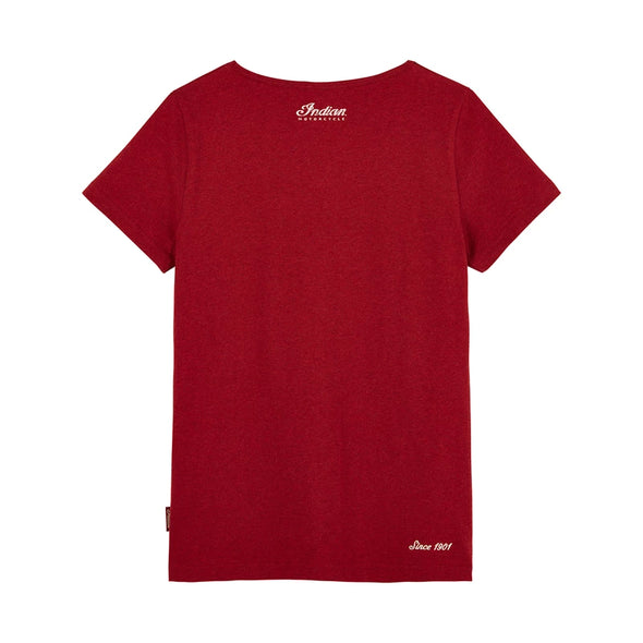 Women's 2 Color Foil Script T-Shirt - Red
