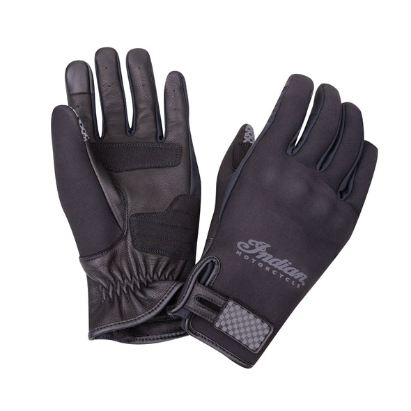 Men's Neoprene Flat Track Riding Gloves -Black