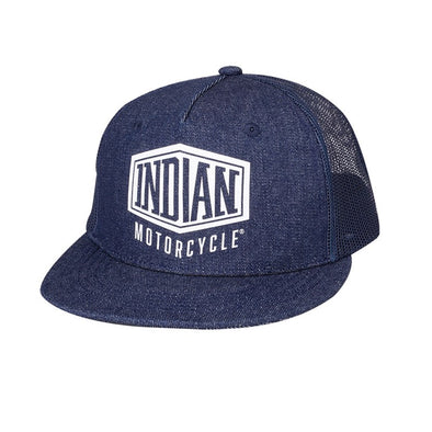 High Profile Denim Trucker Hat - Blue