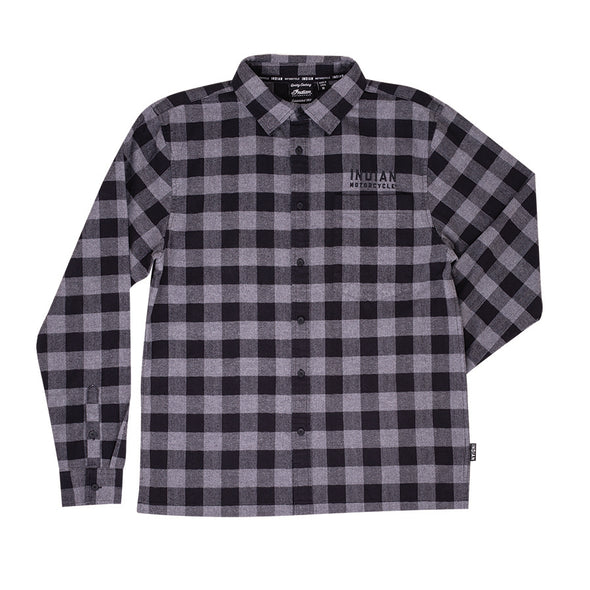 Men's Buffalo Plaid Shirt -Gray/Black