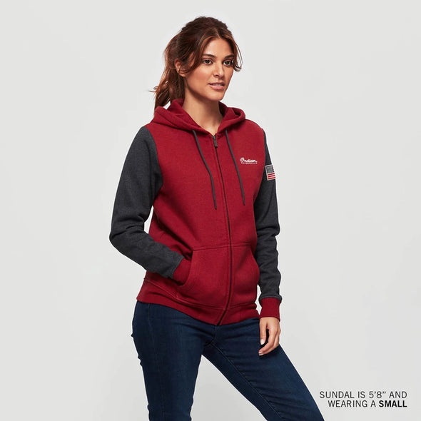 WOMENS I ICON HOODIE, RED