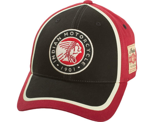Circle Patch Hat -Red/Black