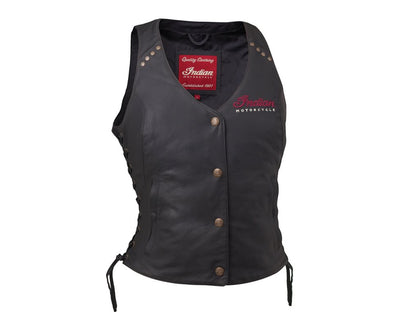 Women's Classic Leather Vest, Black by Indian Motorcycle®