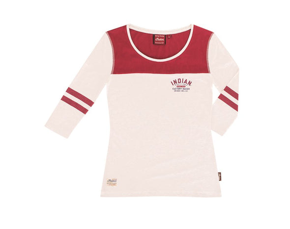 Women's Antique Racer Tee - White/Red Size XS ONLY 9 LEFT!