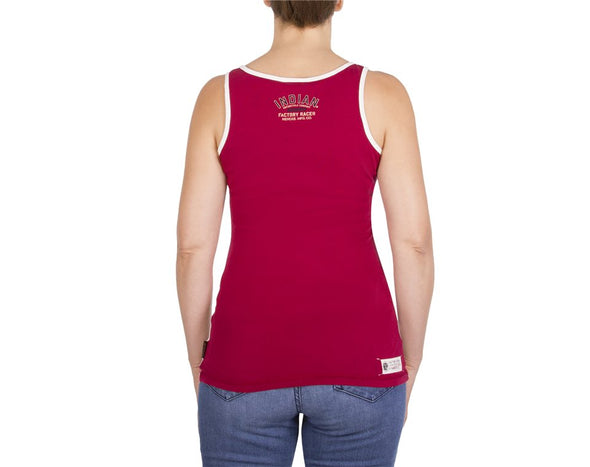 Women's Antique Racer Tank - White/Red LIMITED STOCK