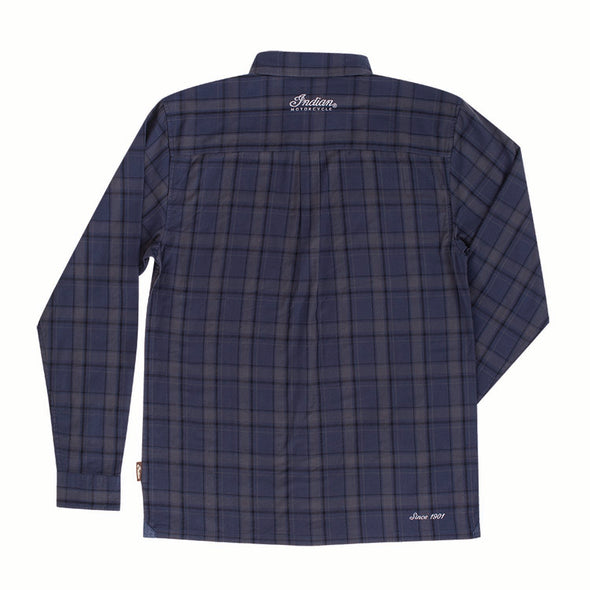 Men's Navy Plaid Shirt by Indian Motorcycle®