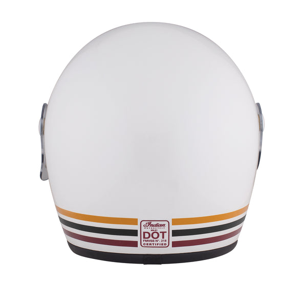Retro Full Face Helmet with Stripes -White by Indian Motorcycle®