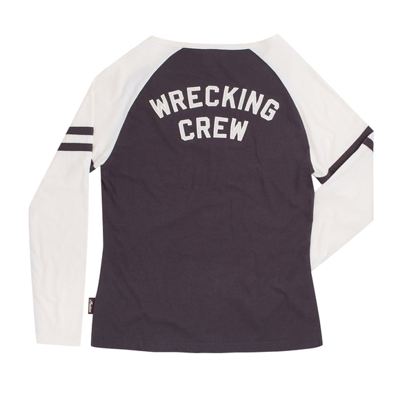 Women's Gray LS Wrecking Crew Tee