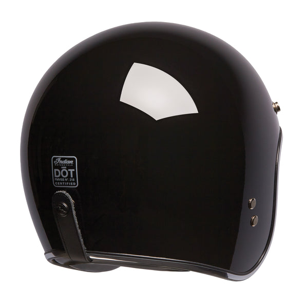 Open Face Retro Helmet -Glossy Black
