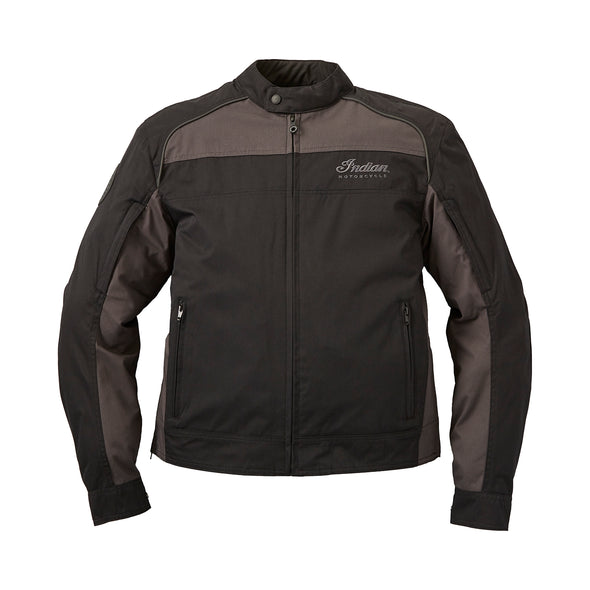 Men's Textile Flint Riding Jacket with Removable Lining -Black