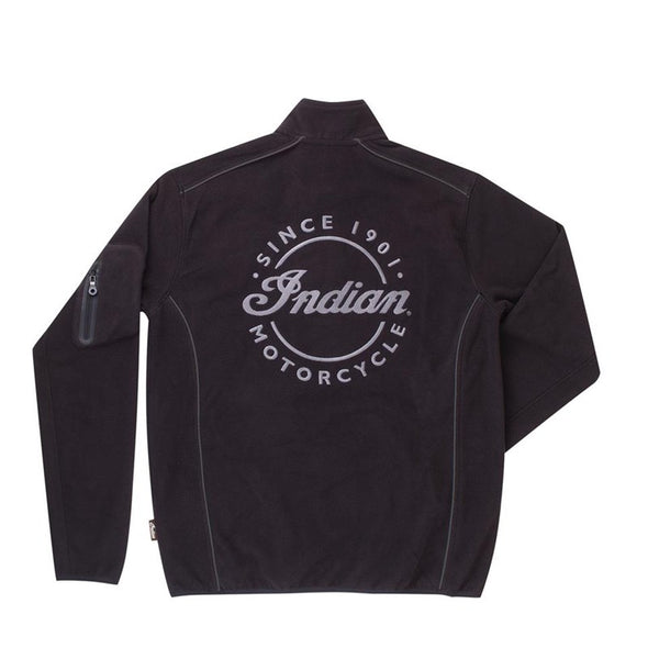 Men's Quarter-Zip Fleece with Embroidered Logo - Black LIMITED STOCK
