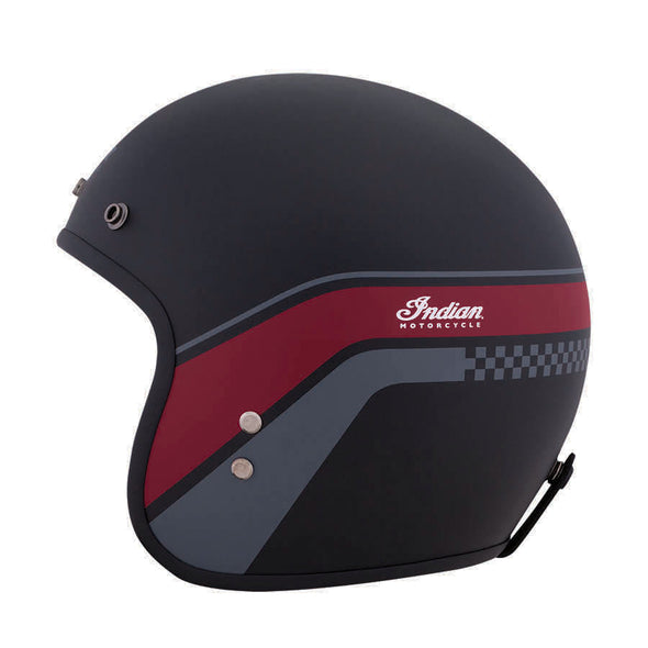 Retro Open Face Helmet - Stripe, Matte Black by Indian Motorcycle®