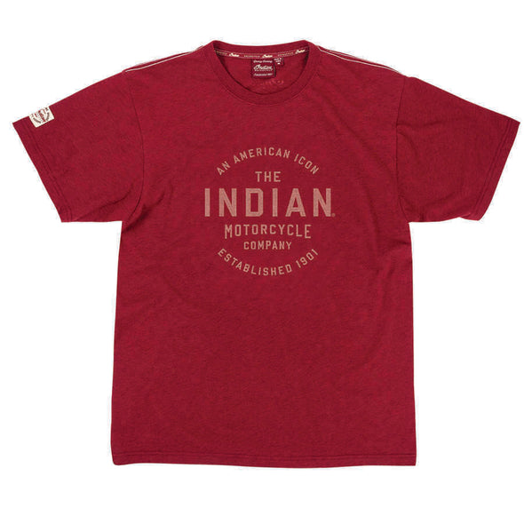 Men's Icon Round Logo T-Shirt -Marl Red - Size S ONLY 3 LEFT!