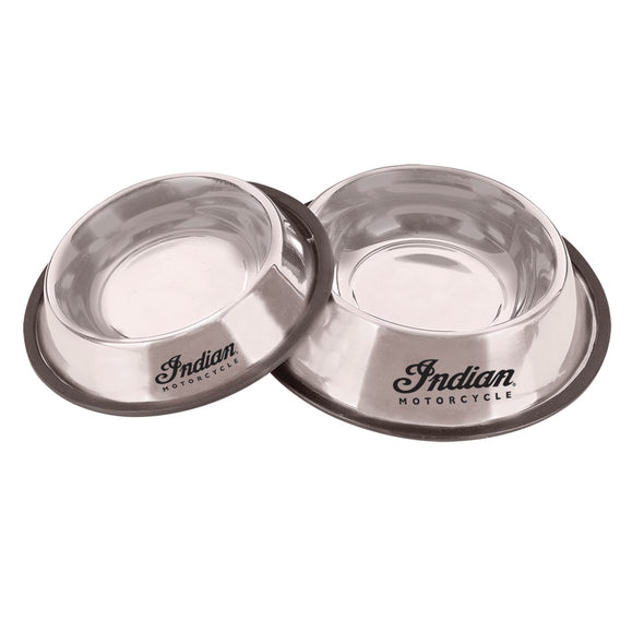 Indian Motorcycle® Silver Pet Feeding Bowls - 2 Pack