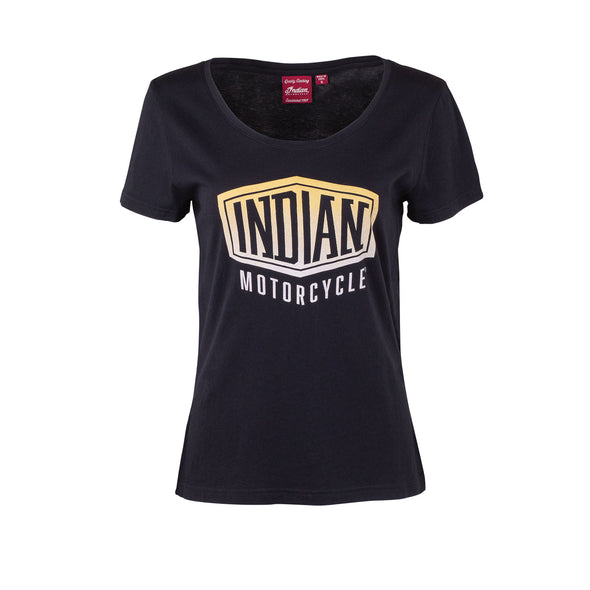 Women's T-Shirt with Gradient Logo -Black