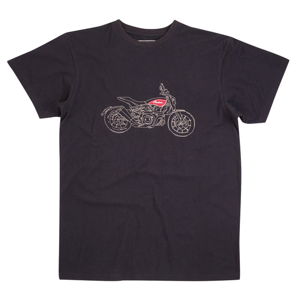 Men's FTR Bike Sketch T-Shirt -Black