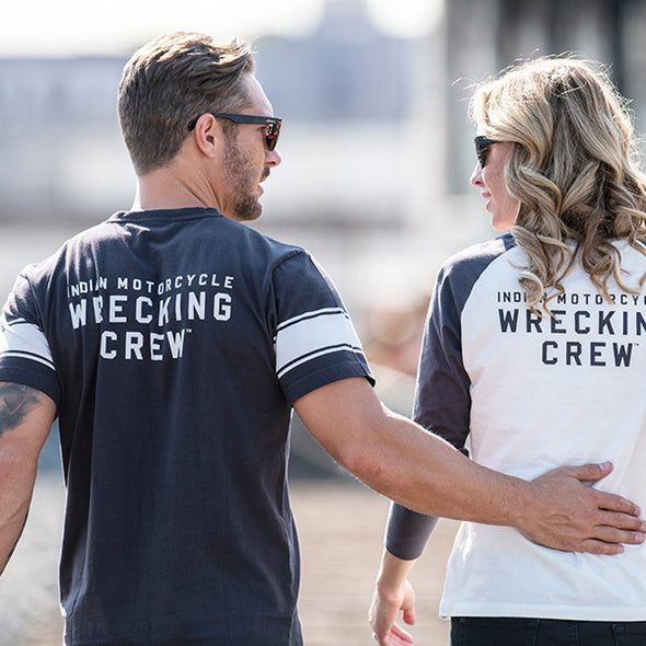 Men's Wrecking Crew T-Shirt with Stripe -Gray