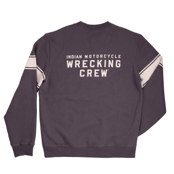 Men's Wrecking Crew Pull-Over Jumper with Stripe -Gray
