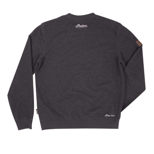 Men's Pull-Over Sweatshirt with Block Logo -Charcoal