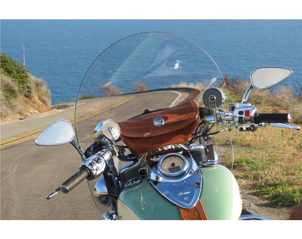 Genuine Leather Handlebar Bag - Tan