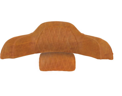 Genuine Leather Quilted Trunk Backrest Pad -Desert Tan