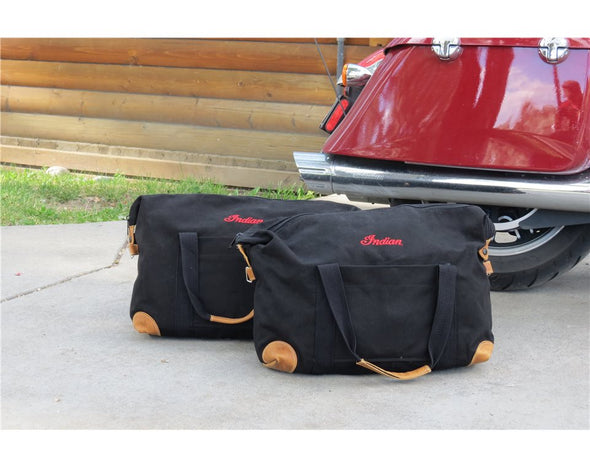 Deluxe Saddlebag Travel Bags in Black, Pair
