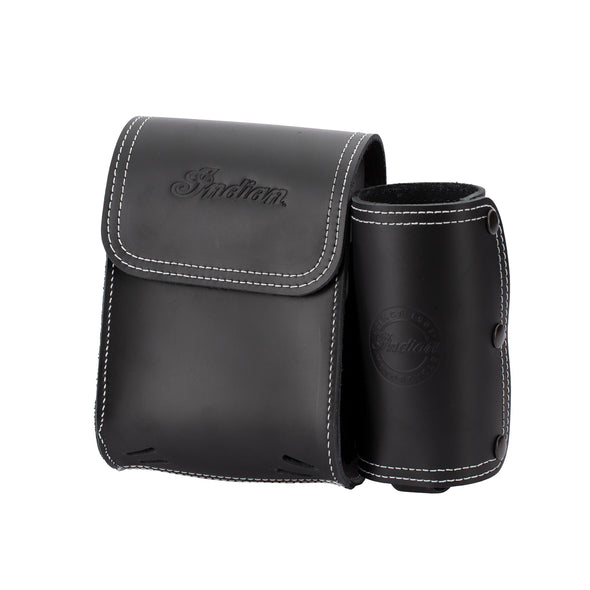Genuine Leather Rear Highway Bar Bag -Black