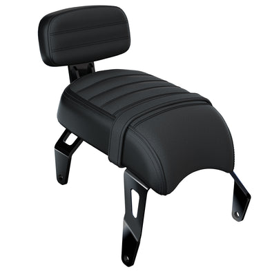 Bobber Passenger Seat with Backrest -Black