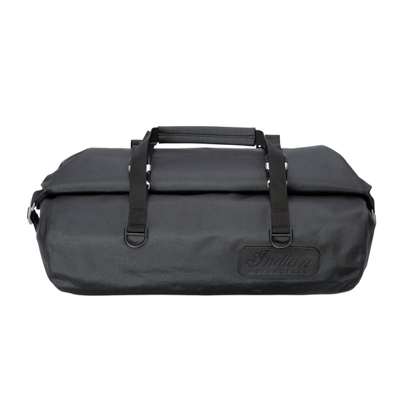 All-Weather Vinyl Duffle Bag with Shoulder Strap -Gray/Black