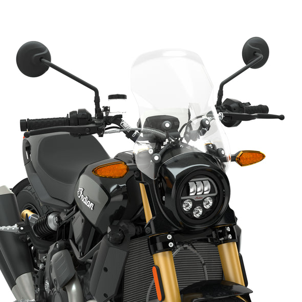 Polycarbonate Mid Windshield with Headlight Cowl -Clear