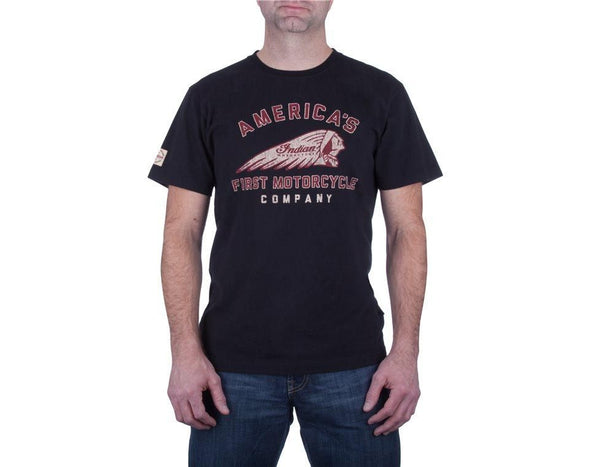 America's First Men's T-Shirt Indian Motorcycle® -Black Size S