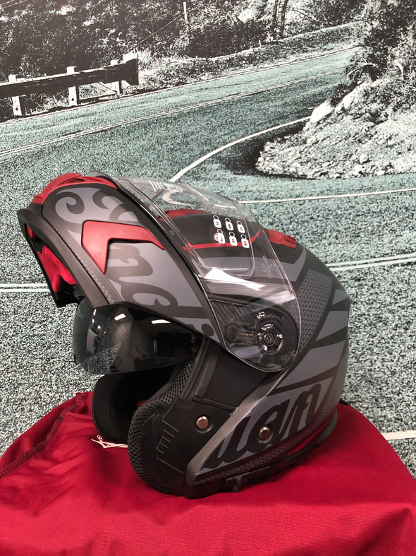 Full Face Matte Modular (Flip-Up) Helmet -Black